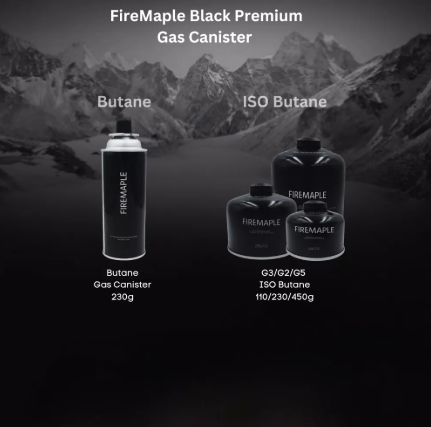 FIREMAPLE Black Premium ISO Butane Gas